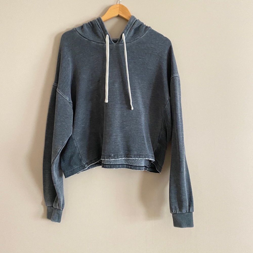 Crop top casual hoodie